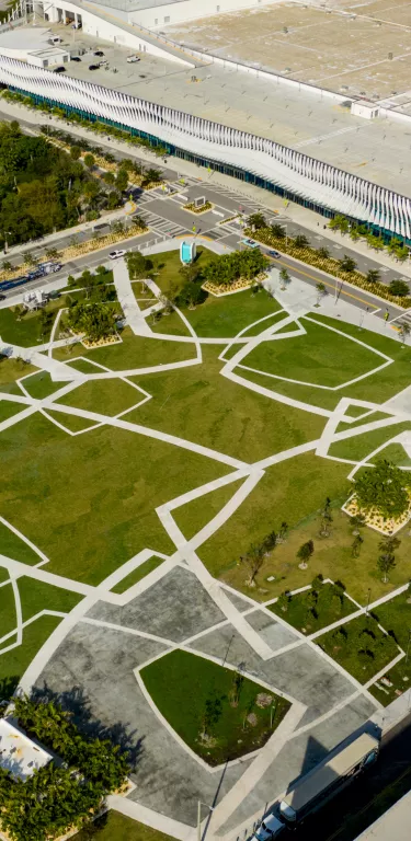 Aerial courtyard view 