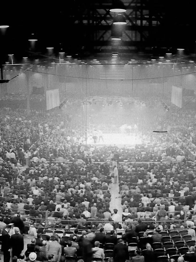 Boxing ring at the Miami Beach Convention Center in 1964