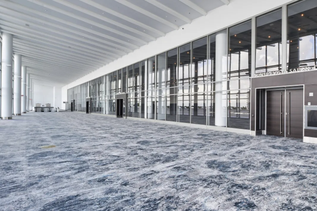 View of interior hallway in the Miami Beach Convention Center