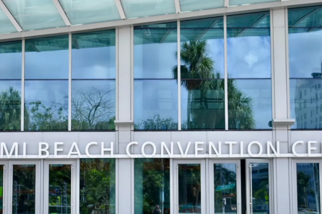 The doors of the Miami Beach Convention Center