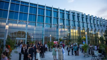 Event attendees during outdoor reception at the MBCC’s terrace